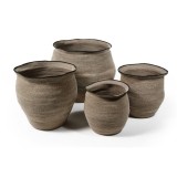 BASKET XXL KASBAH SET OF 4 GREY